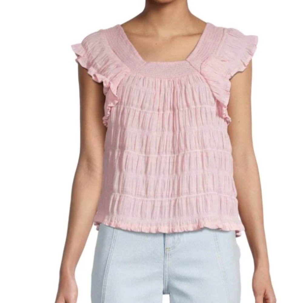 Nwt Pink Smocked Top blouse